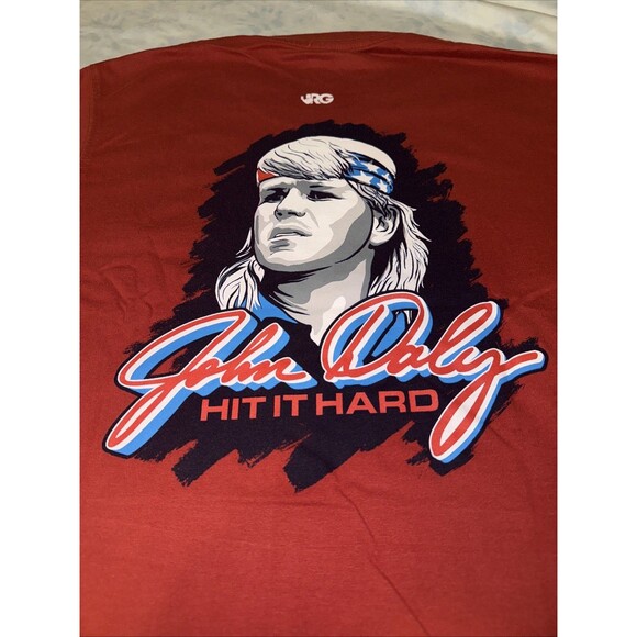 John Daly Rowdy Gentleman Golf Pocket t shirt Tag M Fits Large EUC - Picture 5 of 5